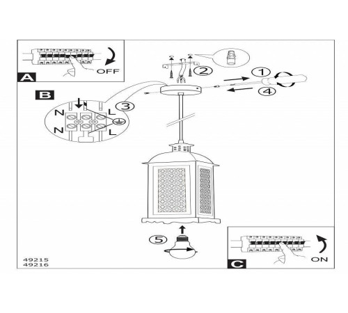 Подвесной светильник Eglo ПРОМО Lisburn 1 49215