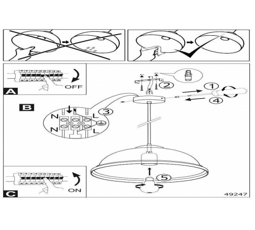 Подвесной светильник Eglo ПРОМО Truro 2 49247