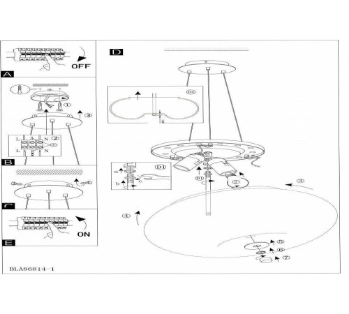 Подвесной светильник Eglo ПРОМО Optica 86815