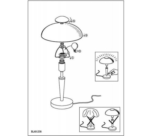 Настольная лампа декоративная Eglo Solo 91238