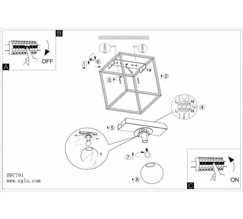 Накладной светильник Eglo ПРОМО Vallaspra 97791