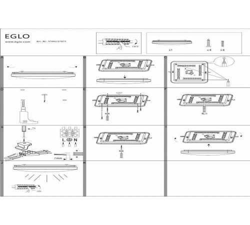 Накладной светильник Eglo ПРОМО Frania 97875