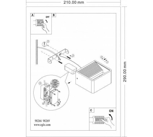 Накладной светильник Eglo Doninni 1 98269