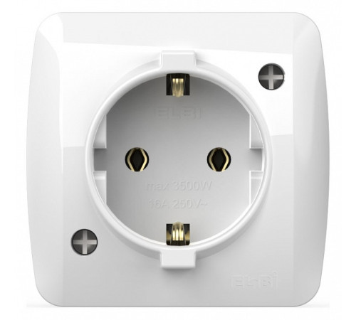 Розетка с заземлением Elbi Eleсtriс Alsu 7 504-010200-217