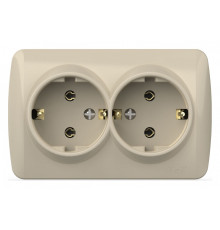 Розетка двойная с заземлением Elbi Eleсtriс Alsu 7 504-010300-907