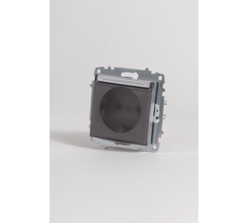 Розетка с заземлением с крышкой, без рамки Elbi Eleсtriс Zena Vega 609-011000-218