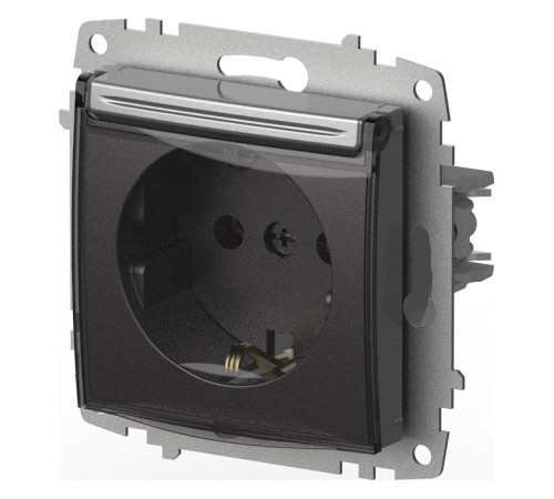 Розетка с заземлением с крышкой, без рамки Elbi Eleсtriс Zena Vega 609-011000-218