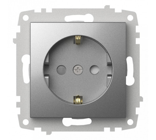 Розетка с заземлением и со шторкой, без рамки Elbi Eleсtriс Zena Vega 609-011000-243