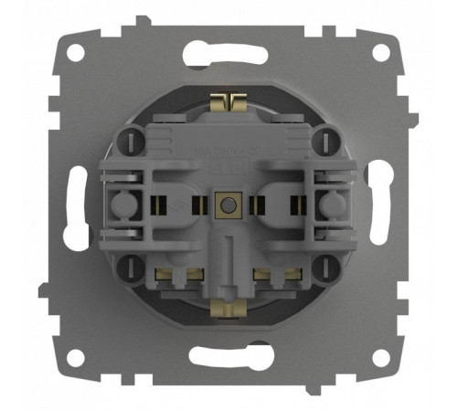 Розетка с заземлением и со шторкой, без рамки Elbi Eleсtriс Zena Vega 609-011000-243