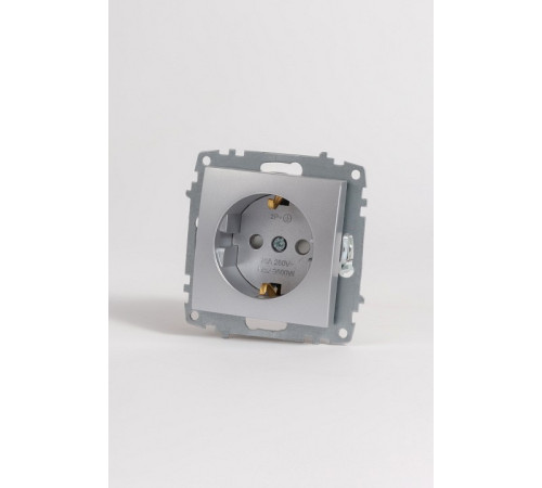 Розетка с заземлением и со шторкой, без рамки Elbi Eleсtriс Zena Vega 609-011000-243