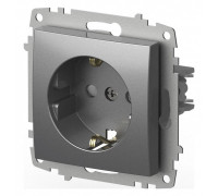 Розетка с заземлением и со шторкой, без рамки Elbi Eleсtriс Zena Vega 609-011000-243