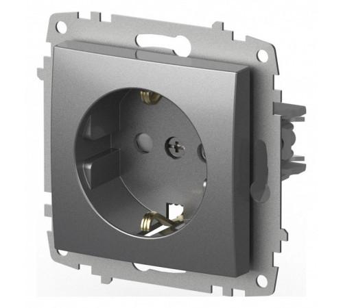 Розетка с заземлением и со шторкой, без рамки Elbi Eleсtriс Zena Vega 609-011000-243