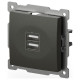 Розетка 2хUSB type A без рамки Elbi Eleсtriс Zena Vega 609-011100-143