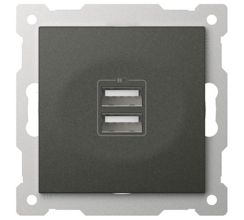Розетка 2хUSB type A без рамки Elbi Eleсtriс Zena Vega 609-011100-143