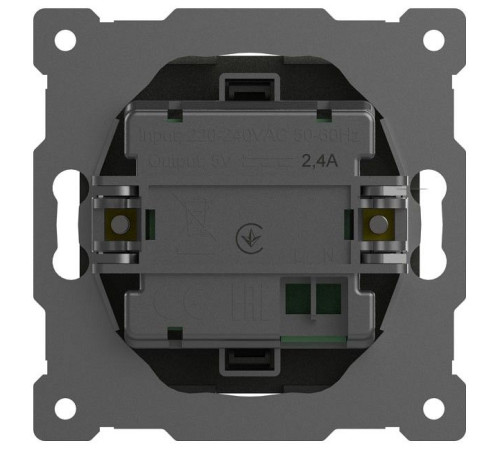 Розетка 2хUSB type A без рамки Elbi Eleсtriс Zena Vega 609-011100-143