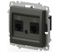 Розетка двойная Ethernet RJ-45 без рамки Elbi Eleсtriс Zena Vega 609-011100-248