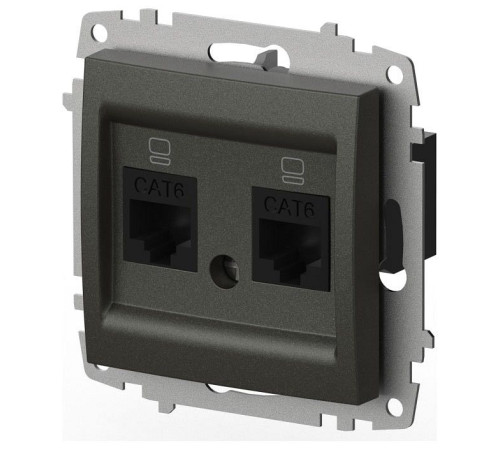Розетка двойная Ethernet RJ-45 без рамки Elbi Eleсtriс Zena Vega 609-011100-248