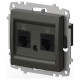Розетка двойная Ethernet RJ-45 без рамки Elbi Eleсtriс Zena Vega 609-011100-248