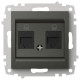 Розетка двойная Ethernet RJ-45 без рамки Elbi Eleсtriс Zena Vega 609-011100-248