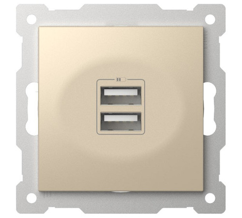 Розетка 2хUSB type A без рамки Elbi Eleсtriс Zena Vega 609-012500-143