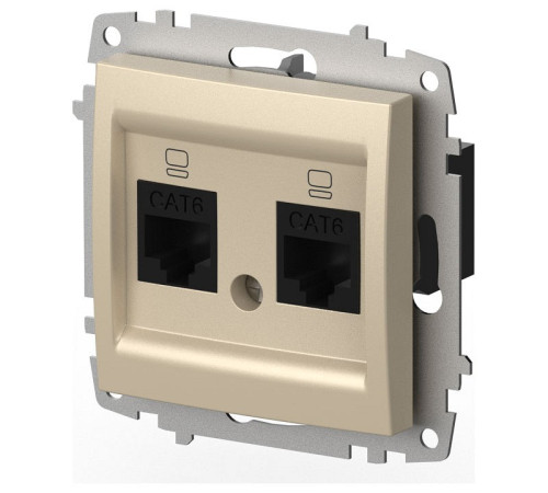Розетка двойная Ethernet RJ-45 без рамки Elbi Eleсtriс Zena Vega 609-012500-248