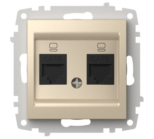 Розетка двойная Ethernet RJ-45 без рамки Elbi Eleсtriс Zena Vega 609-012500-248