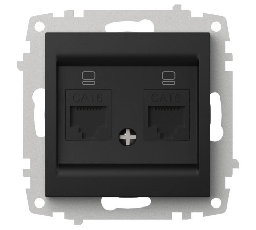 Розетка двойная Ethernet RJ-45 без рамки Elbi Eleсtriс Zena Vega 609-014800-248