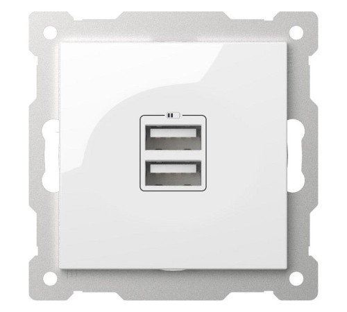 Розетка 2хUSB type A без рамки Elbi Eleсtriс Zena Vega 609-015600-143