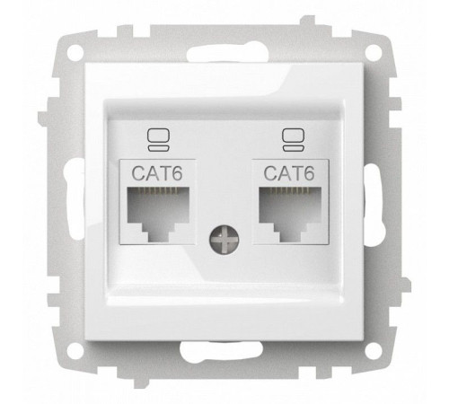 Розетка двойная Ethernet RJ-45 без рамки Elbi Eleсtriс Zena Vega 609-015600-248