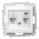 Розетка двойная RJ-12 и Ethernet RJ-45, без рамки Elbi Eleсtriс Zena Vega 609-015600-249