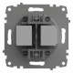 Розетка двойная RJ-12 и Ethernet RJ-45, без рамки Elbi Eleсtriс Zena Vega 609-015600-249