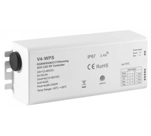Контроллер-регулятор цвета RGBW ELFLED ELFLED-Contr V4-WPS