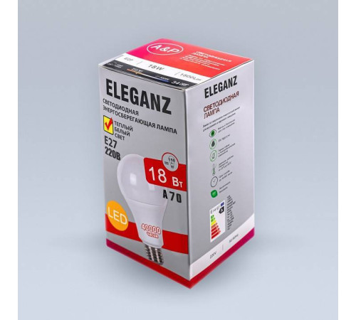 Лампа светодиодная Eleganz E27 18Вт 3000K 1398