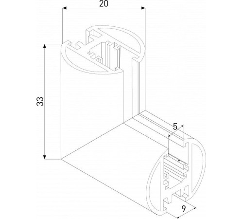Соединитель угловой внутренний для треков накладных Elektrostandard Mini Magnetic a067579