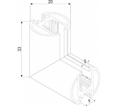 Соединитель угловой внутренний для треков накладных Elektrostandard Mini Magnetic a067579