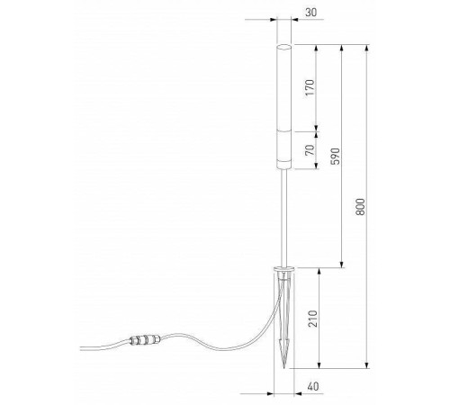 Наземный низкий светильник Elektrostandard Invi a069445