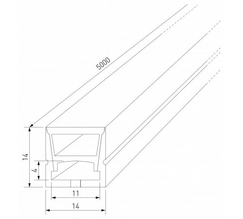 Короб накладной гибкий Elektrostandard LL-2-ALP026