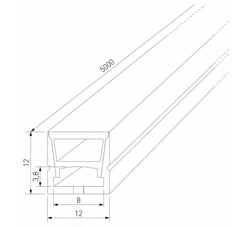 Короб накладной гибкий Elektrostandard LL-2-ALP027