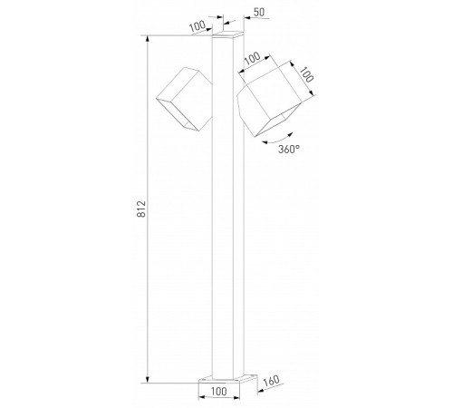 Наземный низкий светильник Elektrostandard Fjord 35195/F