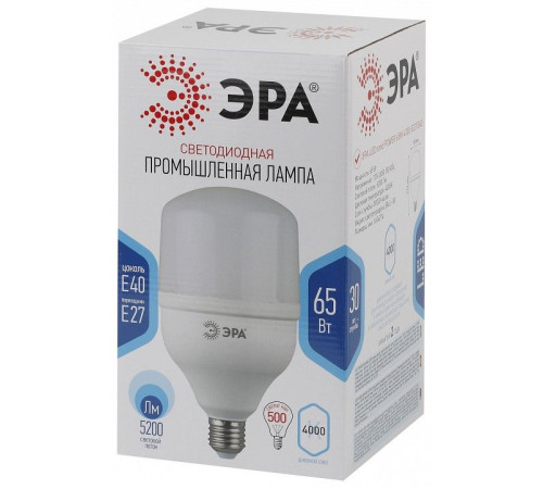 Лампа светодиодная Эра Стандарт LED POWER T160-65W-4000-E27/E40