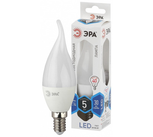 Лампа светодиодная Эра Стандарт LED BXS-5W-840-E14