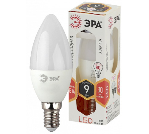 Лампа светодиодная Эра LED B35-9W-827-E14