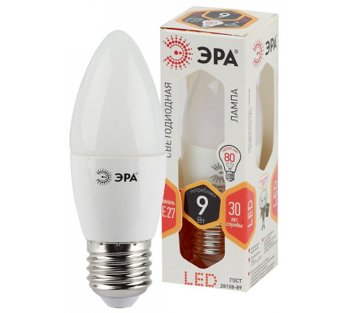 Лампа светодиодная Эра Стандарт LED B35-9W-827-E27