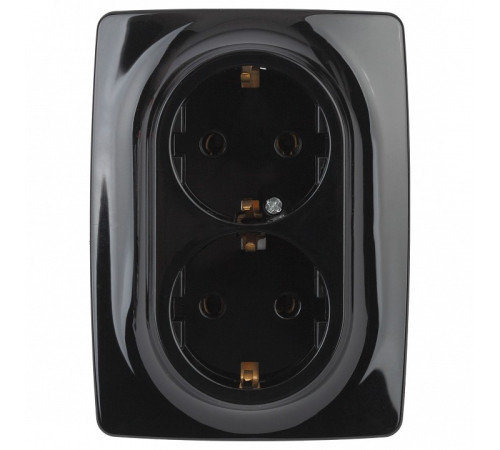 Розетка двойная с заземлением Эра Эра 12 12-2106-06