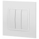 Выключатель трехклавишный без рамки Эра Эра Elegance 14-1107-01