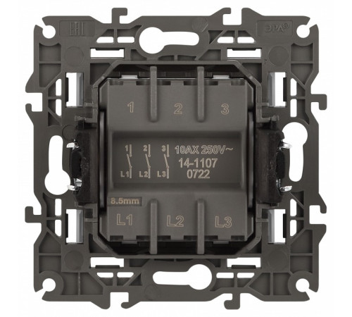 Выключатель трехклавишный без рамки Эра Эра Elegance 14-1107-01