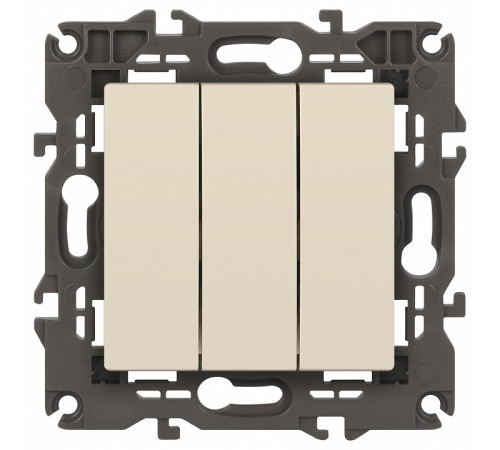 Выключатель трехклавишный без рамки Эра Эра Elegance 14-1107-02