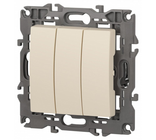 Выключатель трехклавишный без рамки Эра Эра Elegance 14-1107-02