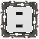 Розетка 2хUSB type A без рамки Эра Эра Elegance 14-4110-01