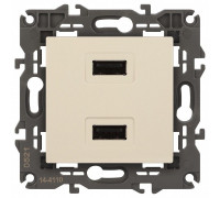 Розетка 2хUSB type A без рамки Эра Эра Elegance 14-4110-02